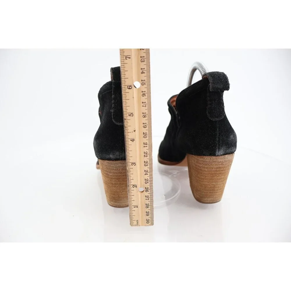 Jeffrey Campbell Cromwell Ankle Boots Women's 9 Black Suede Pointed Toe Western